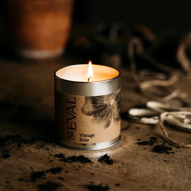 St Eval Vintage Rose Scented Tin Candle