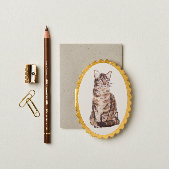 Wanderlust Tabby Cat A7 Mini Card