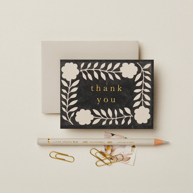 Wanderlust Ink Flora 'Thank You' Mini Card