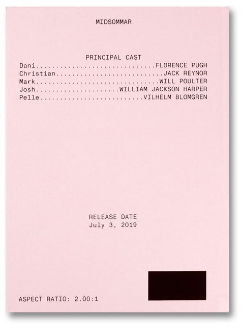 A24 Midsommar Screenplay Book