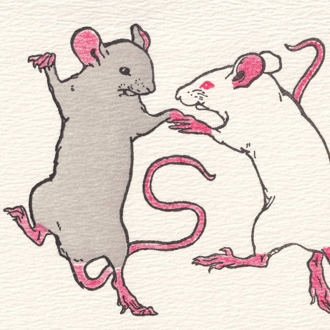 Cat's away, mice play card