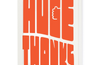Huge Thanks | Letterpress Cards | Large Cards