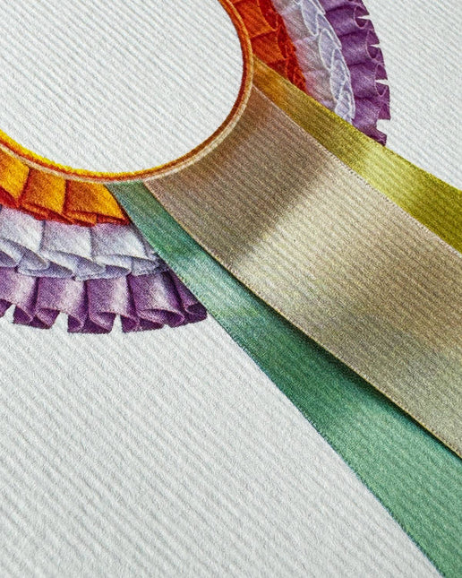Pastel & Orange Rosette Greeting Card | Birthday Card