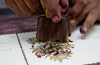 Hand Block Printed Greeting Card - GC Anaar Scarlet