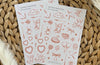Vintage Valentine Themed Stickers