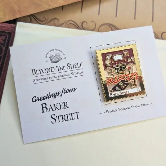 Sherlock Holmes - Baker Street: Gold Enamel Pin Badge