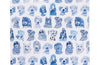 Blue Dogs, 100% Organic Cotton Tea Towel