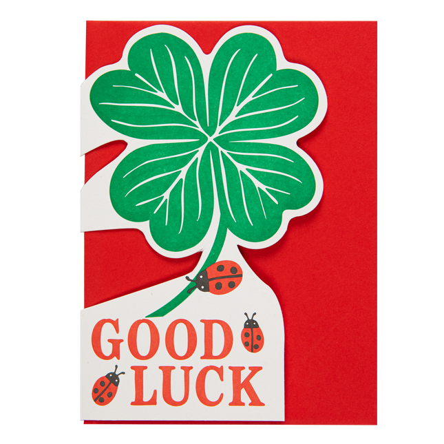 Good Luck Clover | Letterpress Cards | Cut-out Cards