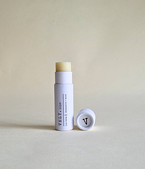 Natural Vegan Lip Balm With Chamomile Extract and Mint