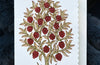 Hand Block Printed Greeting Card - GC Mogra Scarlet