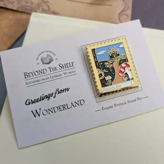 Alice's Adventures in Wonderland: Gold Enamel Pin Badge