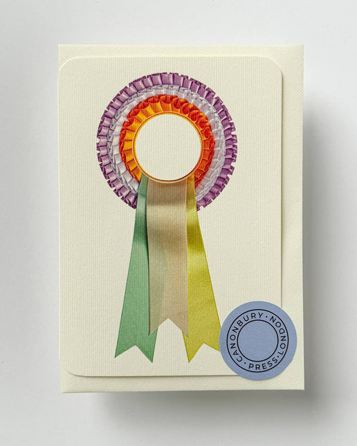 Pastel & Orange Rosette Greeting Card | Birthday Card