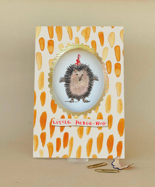' Little Hedge Hug ' Greetings Card