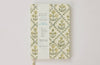 Block Printed Ruled Notebook (A5) - Floral Lattice Buttercream