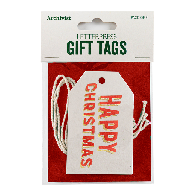 Happy Christmas | Gift Tag (3-Pack) 🎄