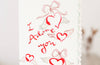 I adore you - scalloped edge card
