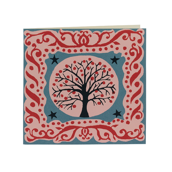 Cambridge Imprint - Pack of Ten Square Cards Tree and Stars