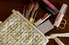 Organic Cotton Zipped Pouch Set 2pk - Floral Buttercream