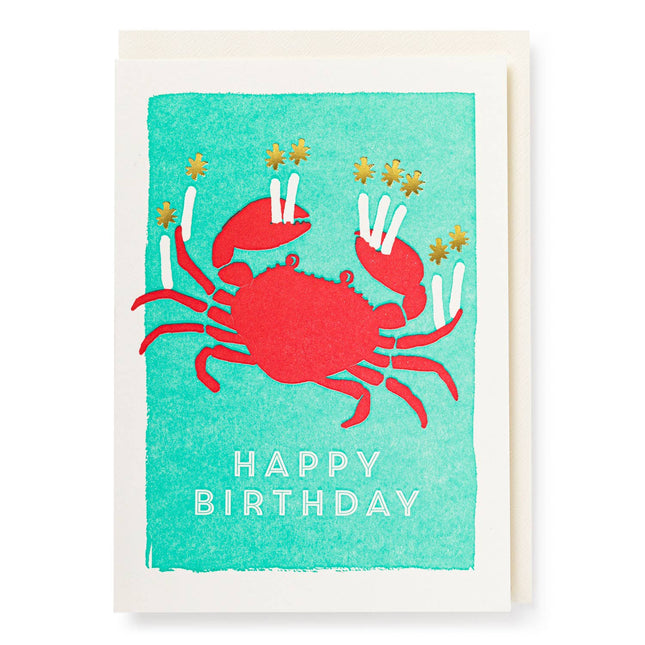 Birthday Crab | Letterpress Cards | Large Cards