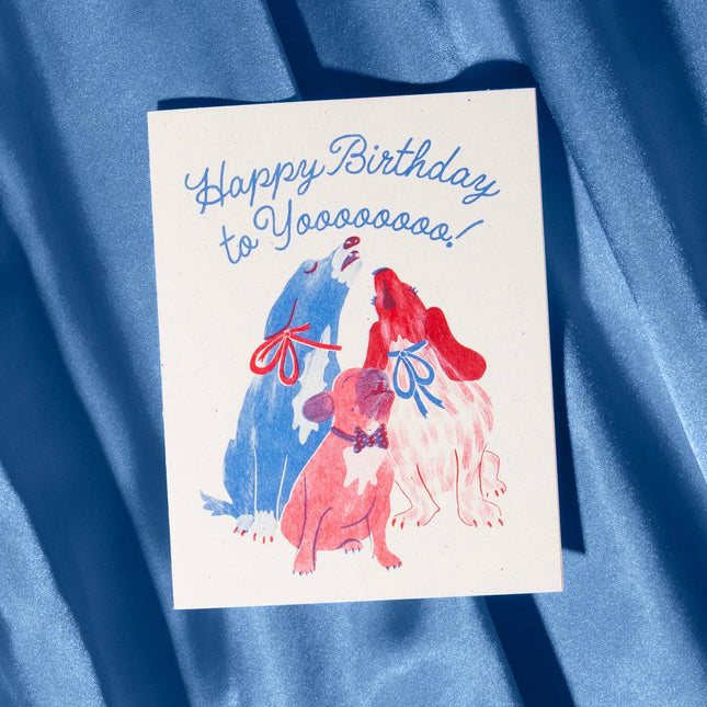 Happy Birthday to Yooooooo! - Risograph Card