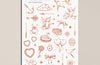 Vintage Valentine Themed Stickers
