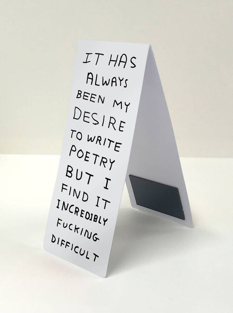 David Shrigley Magnetic Bookmark - Write Poetry