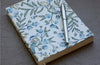 Block Printed Ruled Notebook (A5) - Song Birds Blue Stone