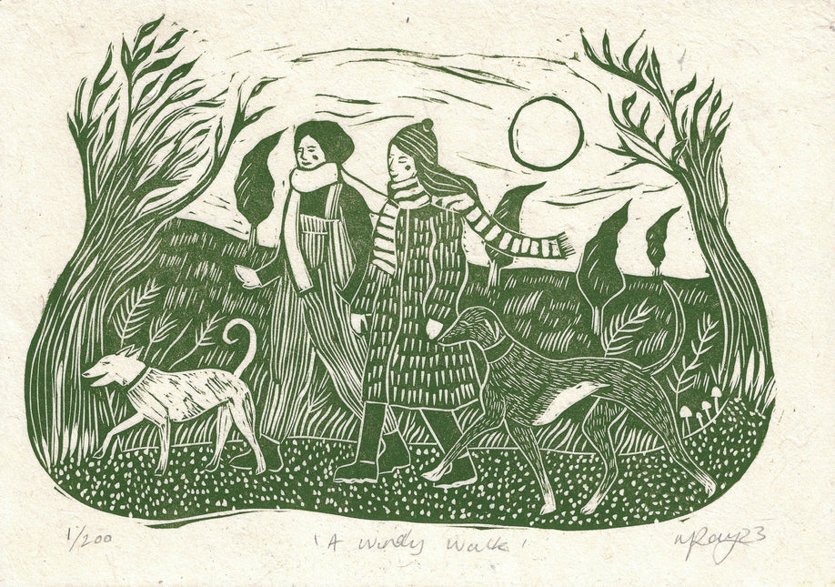 A Windy Walk Card