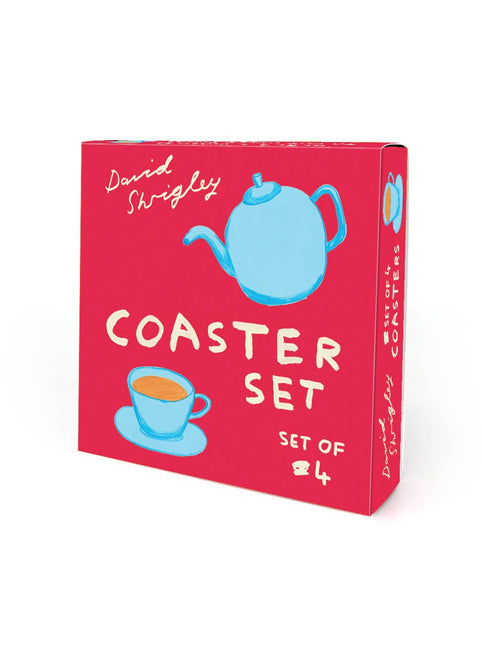 Funny Gift - Pack of 4 Coasters by David Shrigley